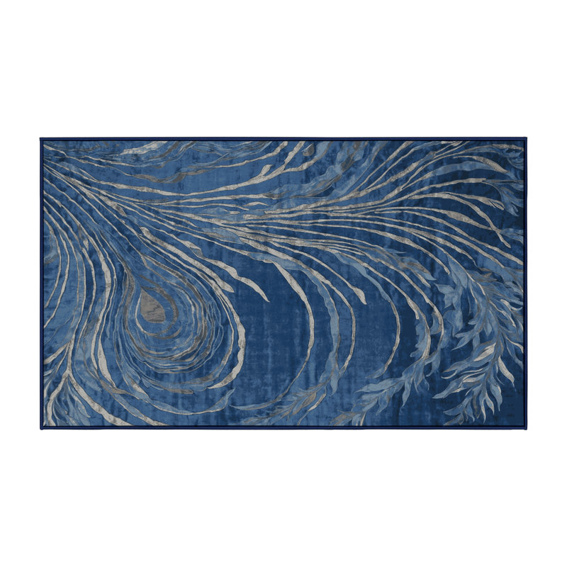 Machine Washable Gray Area Rug, Rectangle 6' x 9'