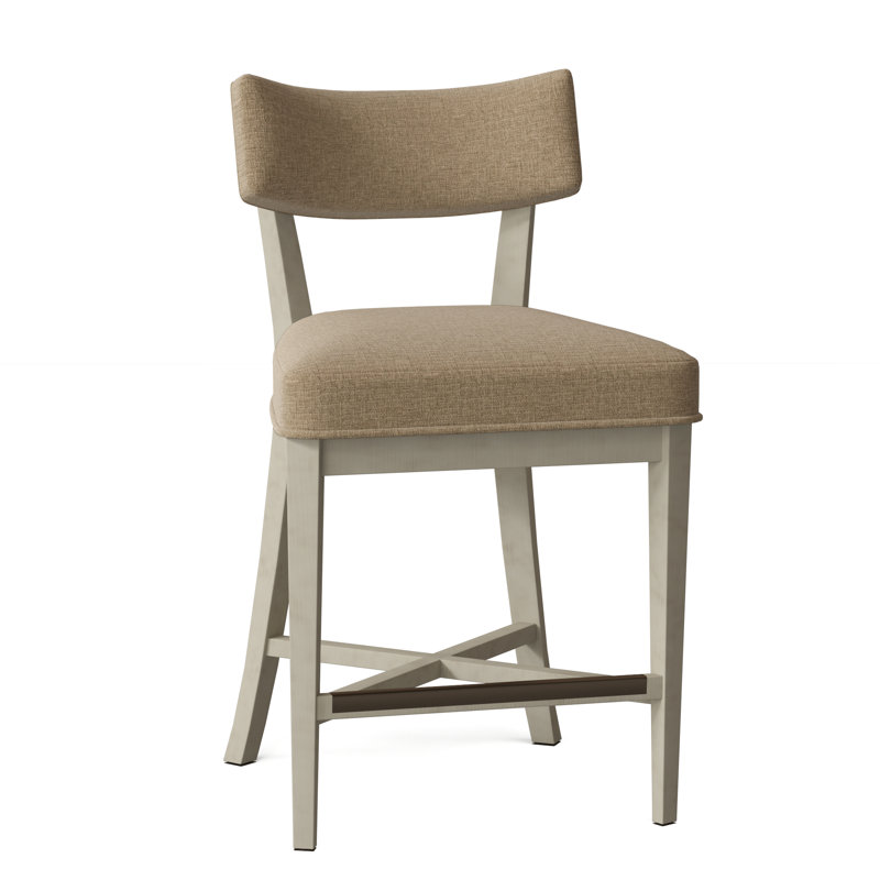 Juliet Upholstered Stool with Solid Wood Frame, Straw (3162 08), Montego Bay, Counter Stool (25.5" Seat Height)