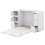 Lit escamotable Briseidy avec tiroirs, armoires et ports USB-999520378