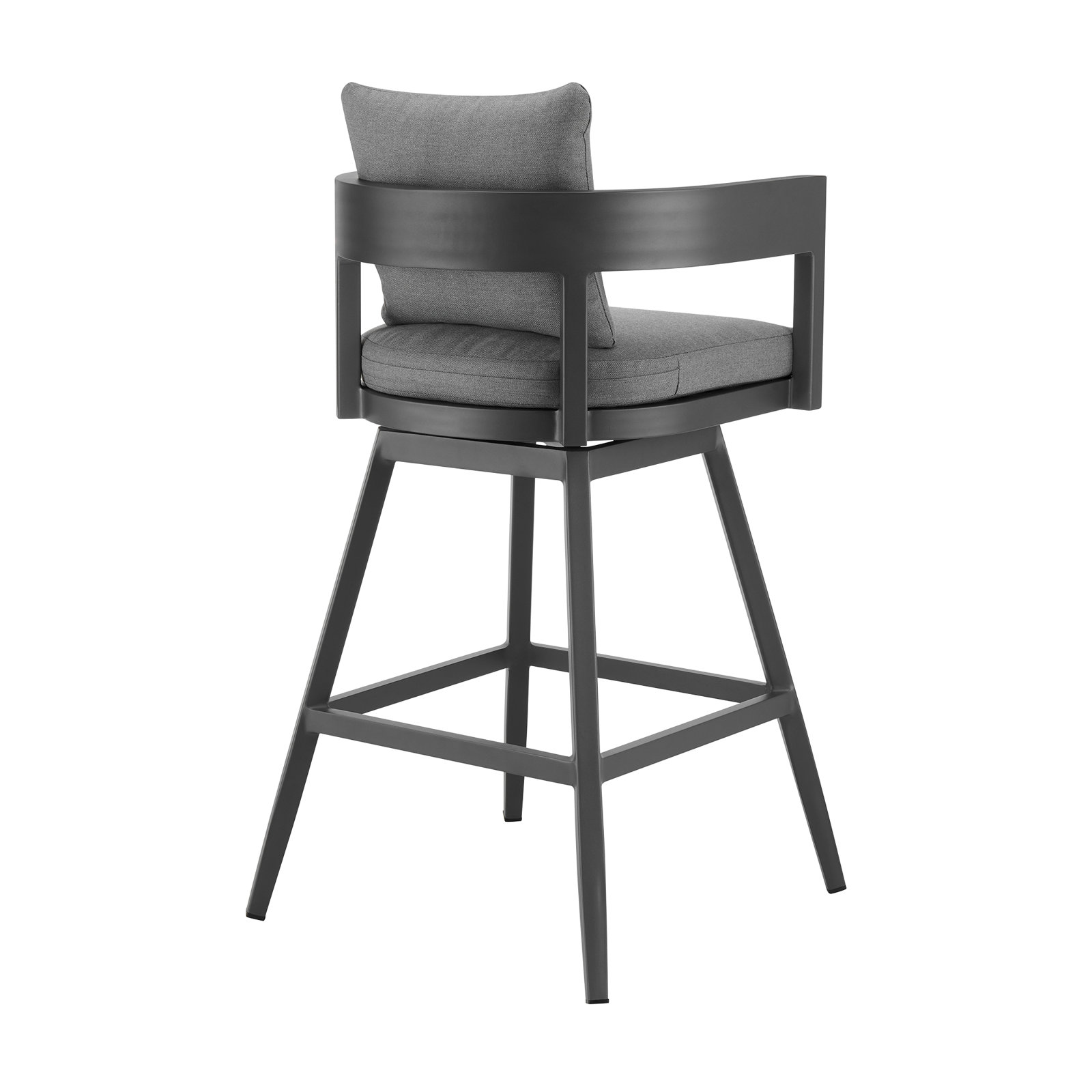 Chalsie Metal Outdoor Stool with Cushion, 30"