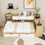 Lit de jour à deux tiroirs avec tablettes de rangement, bureau d'étude et lattes-1048429024-1048429025