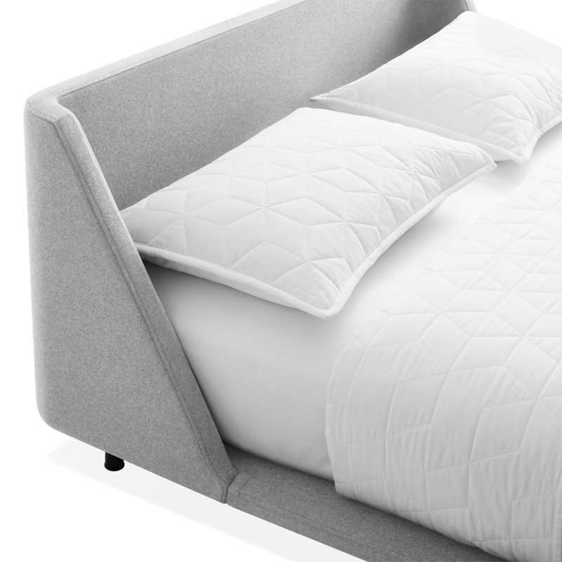 Nook Upholstered Platform Bed, King, Vesper Light Grey