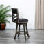 Tabouret de bar de 30 po avec siège en tissu gris anthracite et style élégant-1596728085-1603009700