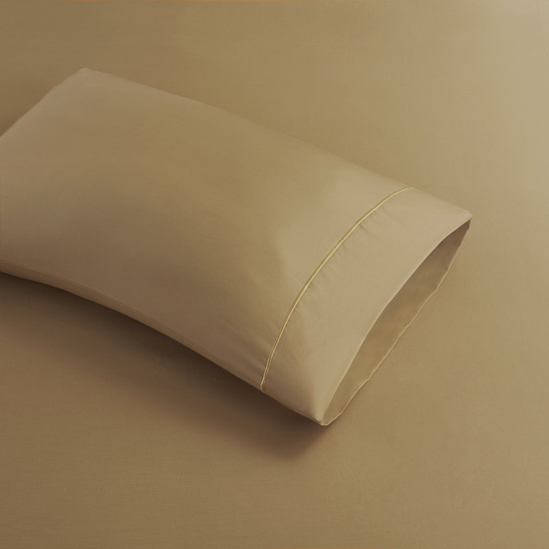 Ensemble de draps 100% coton 600 fils 600 fils Pima, Doré, Ensemble de draps pour très grand lit divisé + d
