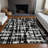 Machine Washable Indoor/Outdoor Chantille Black Rug-1120073858