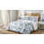Motif floral bleu / blanc