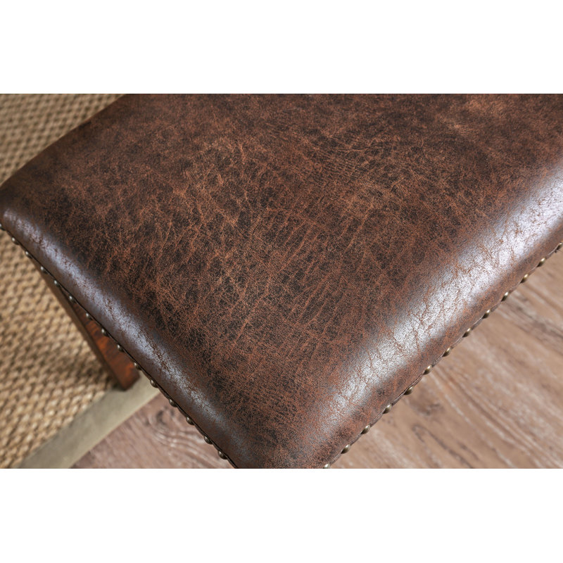 Riley Faux Leather Upholstered Bench