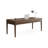 Nut-brown Rectangular Solid Wood with 3 drawers Writing desk