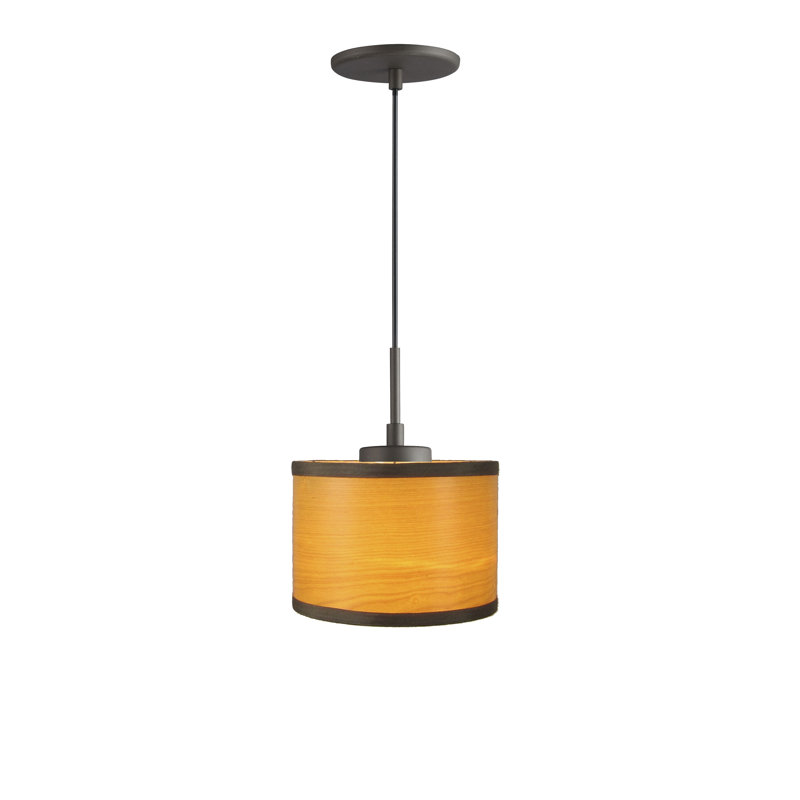 Luminaire suspendu tambour 1 lumière Keiser, Bronze, Brûlé