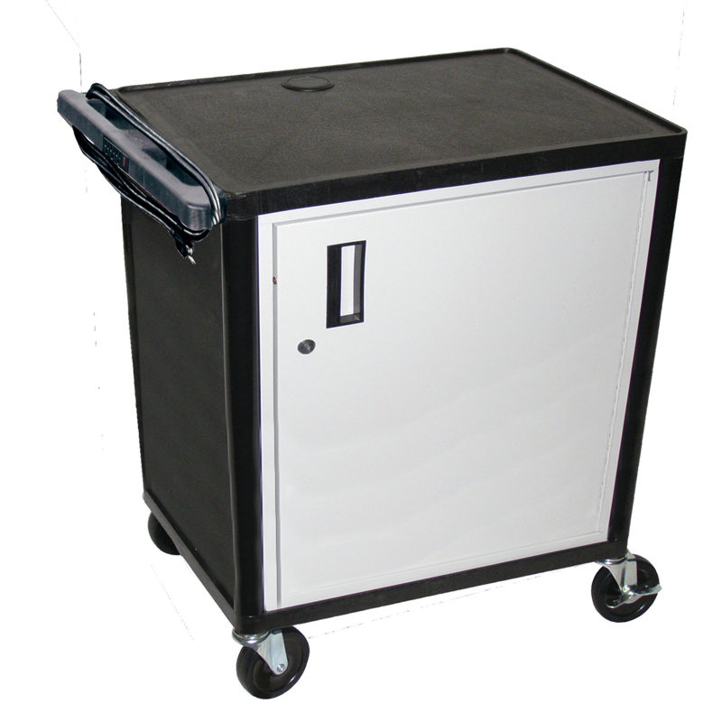 LP Carts Series AV Cart with Locking Cabinet