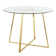 Beres Round Glass Top Metal Base Dining Table