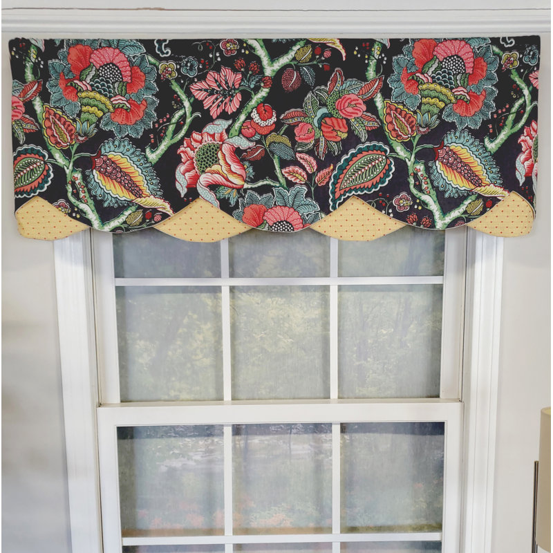 Floral Layered Window Valance