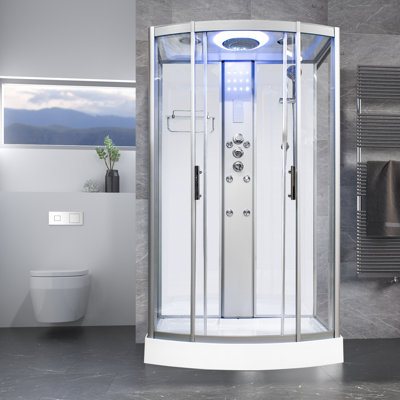 Vidalux SS1200 Rectangular Hydro Shower Cabin Enclosure 1200 x 850