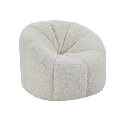 Chaise rembourrée avec pivot au fini blanc