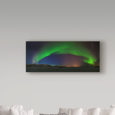 «Northern Lights Night» par Macrae, reproduction de photo sur toile tendue