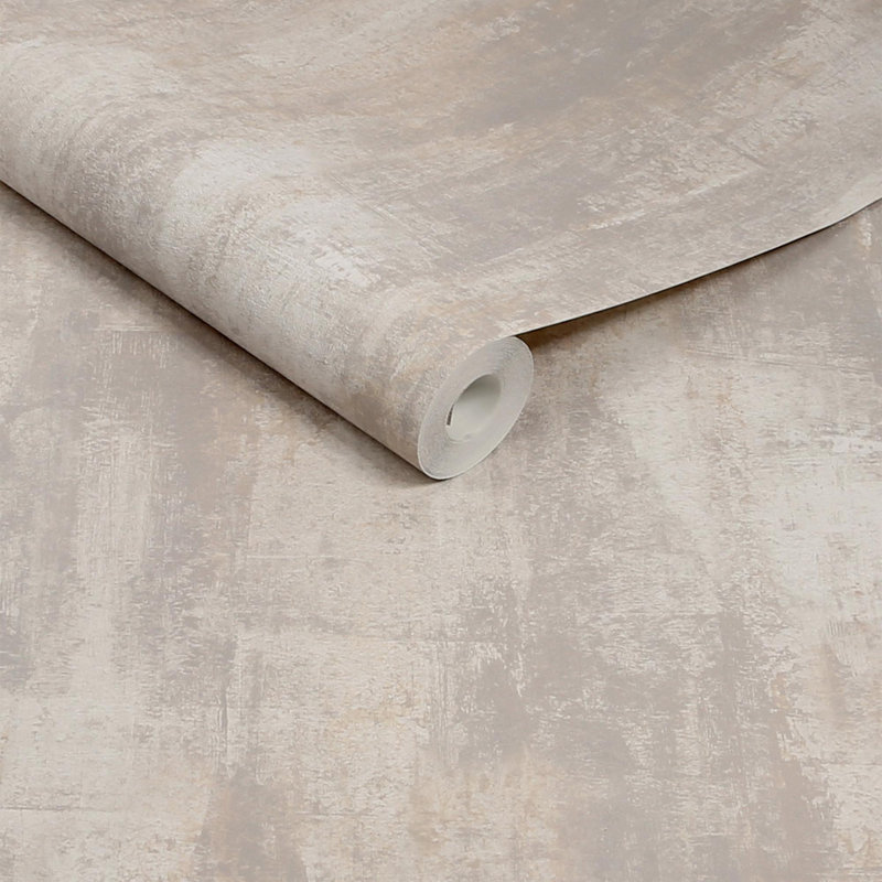 Abigail Ahern Oxidized Opulence 10m x 52cm Textured Matte Wallpaper Roll, Cream