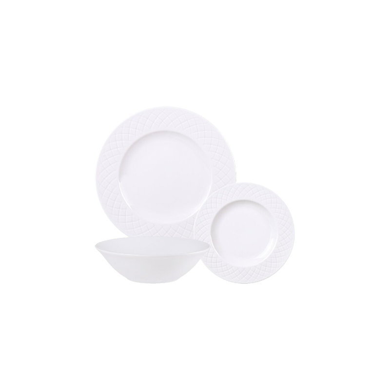 12 Piece Porcelain Dinnerware Set - Service for 4