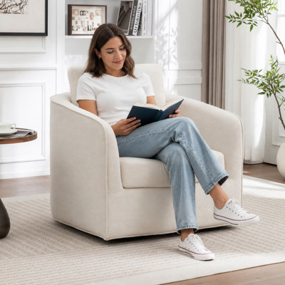 Tikira 36.2'' Wide Swivel Barrel Chair