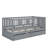 A Wooden Twin-Sized Daybed With Fence-Style Guardrails And Two Integrated Drawers-105707159-105707157