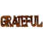 Solid Wooden GRATEFUL Sculpture – Solid Acacia Christmas Decor, Mother’s Day Gifts & Heartfelt Gift for Mom