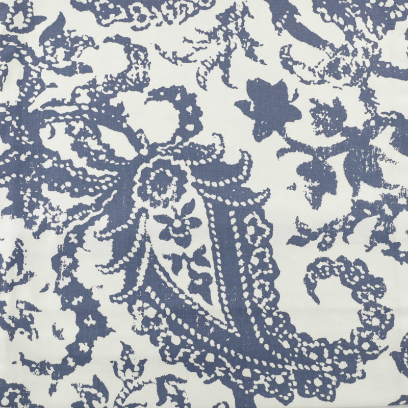 Edina Paisley Cotton Pillow Cover, Blue