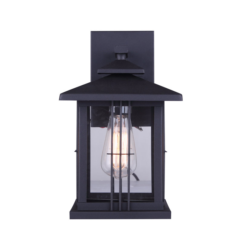 Lanterne murale d’extérieur 1 luminosité McLean, H 12,5 po x l 8 po x P 9 po, Noir
