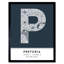 Pretoria South Africa City Map Navy - Single Picture Frame Typography