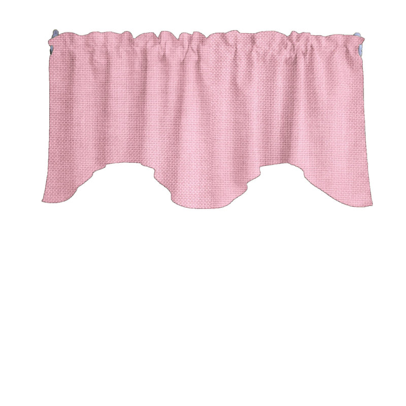 Cantonnière festonnée l 58 po Benina, Rose