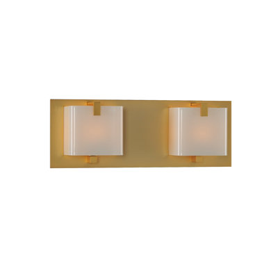 Meridian 2 LT Gold Bath Wall Sconce Kalco