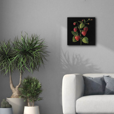  «Fraise No Words» par Silvia Vassileva, art mural sur toile, 18 po x 18 po