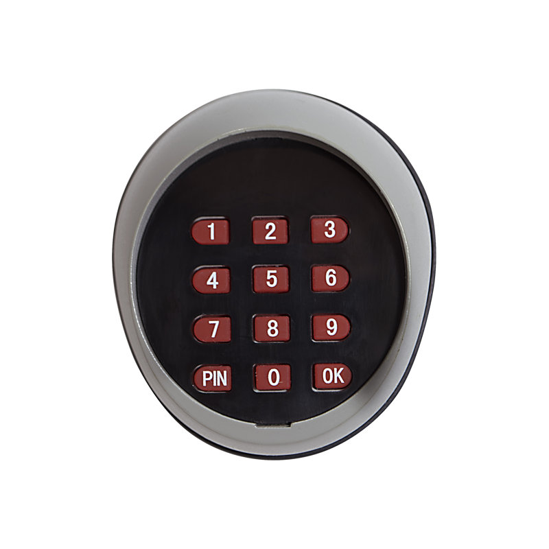 Compact Black and Red Wireless Gate Keypad