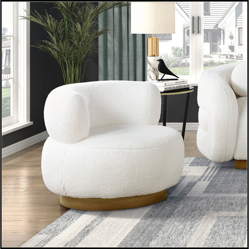 Chaise de salon luxueuse avec mouvement pivotant