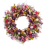 Butterflies And Daisies Floral Spring Wreath - 23.5"