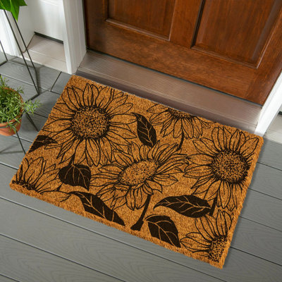 Harvest Blossom Sunflower Coir Mat, 36"x24"