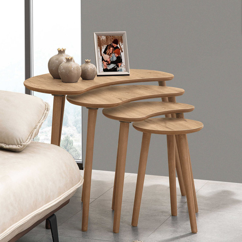 Nesting Table (4 Pieces), Oak