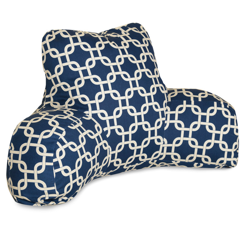 Links Indoor/Outdoor Bed Rest Pillow, Navy Blue