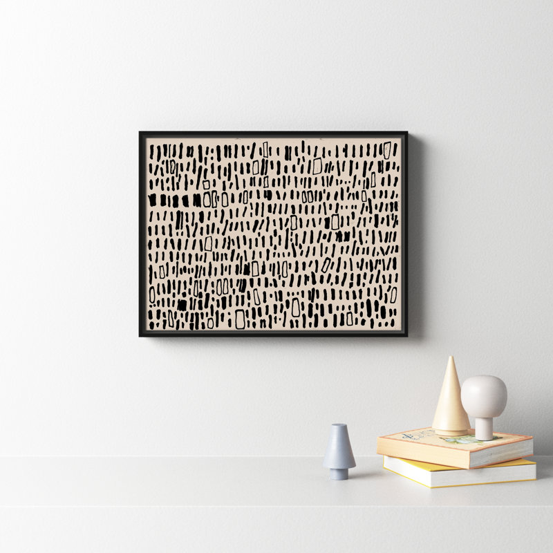 Tribal Code by Filippo Ioco, 19.5" H x 25.5" W x 2" D, Black