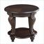 3 pièces ovales Ensemble de tables basses rondes avec finition antique, peu encombrant pour le salon, facile à assembler-1155853683