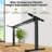 Single Motor Electric Standing Desk Frame With Cable Management Tray, Casters And Hooks-2047480320
