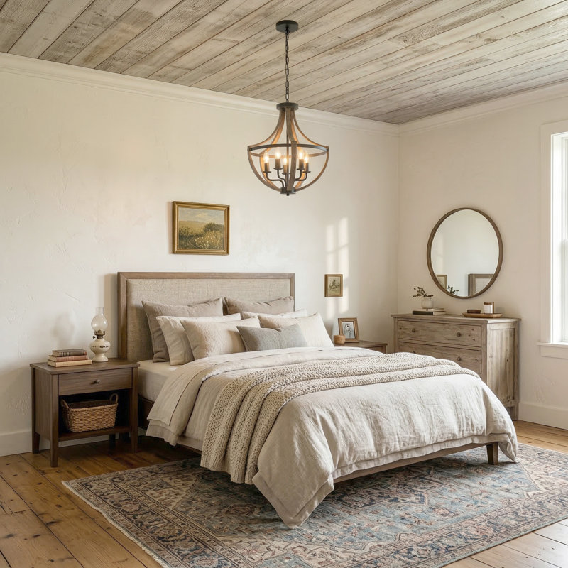 5-light Farmhouse Lantern Pendant Light