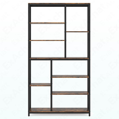 Bibliothèque 79 po, étagère à tablettes à 8 niveaux