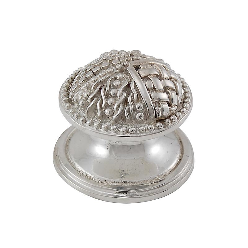 Medici Mushroom Knob, Polished Nickel, 1" H x 1" W x 1" D