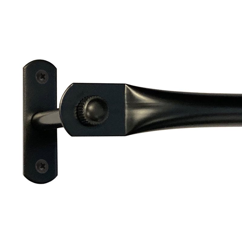 Tringle à rideaux simple réglable en métal Ersula, 48 - l 86 po, Noir