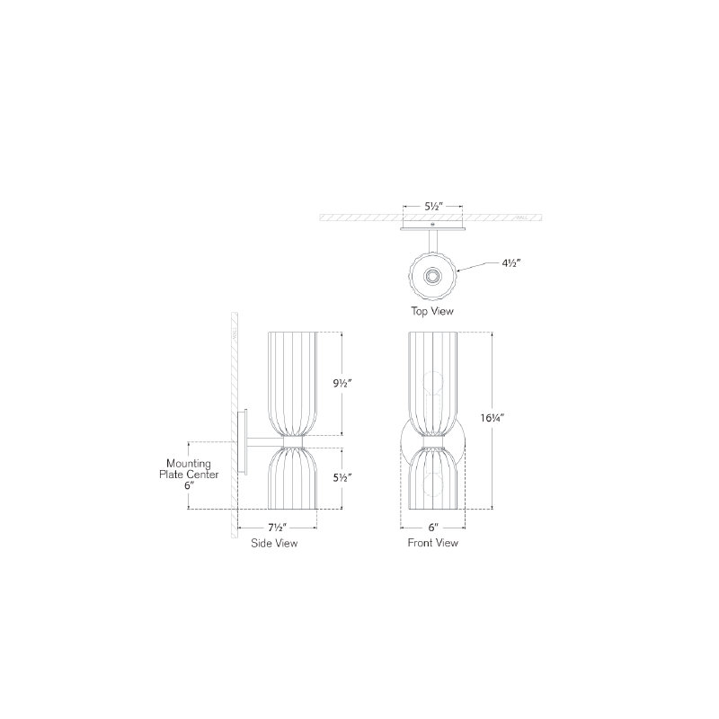 AERIN Asalea 16" Double Bath Sconce, Polished Nickel