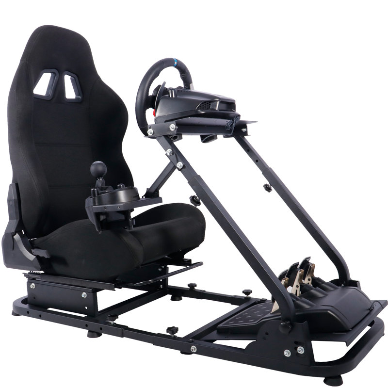 Anman Adjustable Ergonomic PC & Racing Game Chair, Black