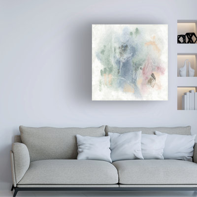 Art mural sur toile tendue - "Fog Inscription II" de June Erica Vess pour décoration de salon, de chambre à coucher ou de bureau - 24 x 24