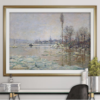 « rupture de glaçons » par claude monet, reproduction de peinture à l’huile