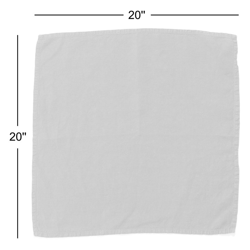 Simple Linen Square Napkin, Sky