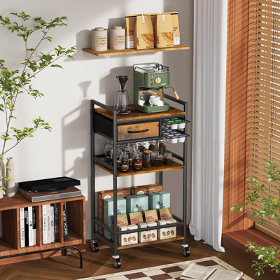 4-Tier Coffee Bar Cart With Storage by Ebern Designs