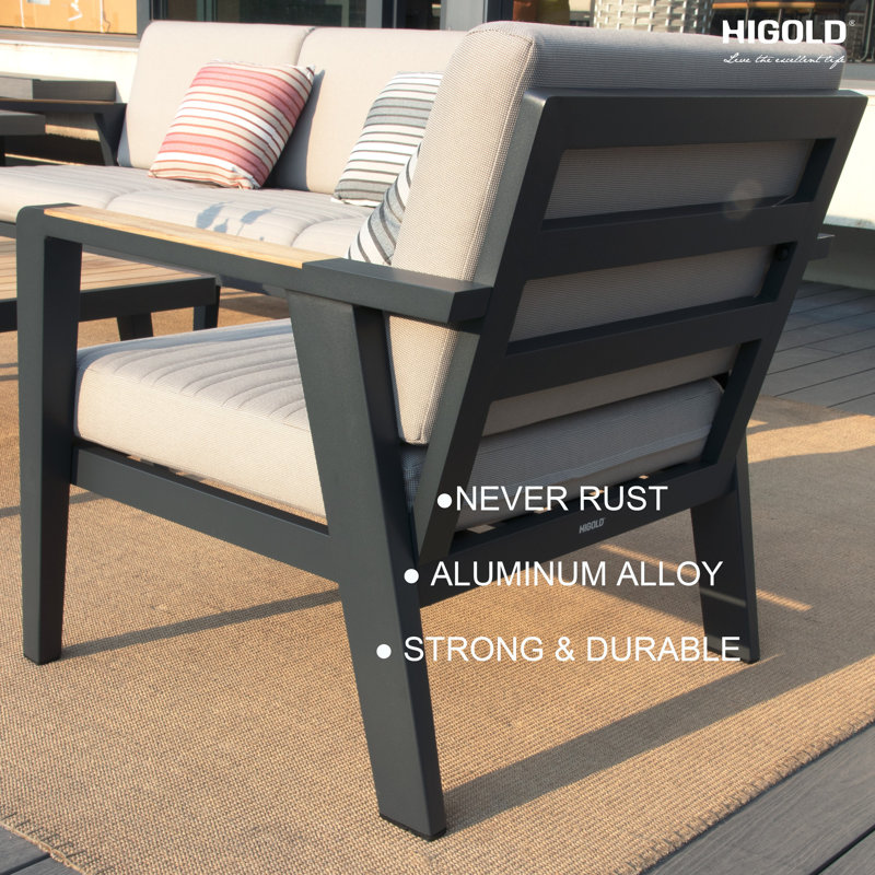 Emoti Aluminum Outdoor Lounge Chair with 5.1" Thickness Cushion